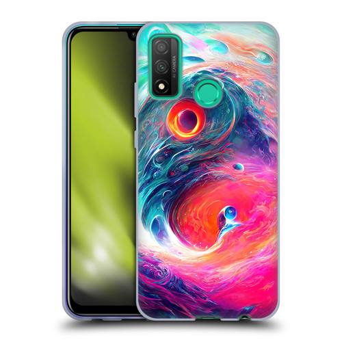 Wumples Cosmic Arts Blue And Pink Yin Yang Vortex Soft Gel Case for Huawei P Smart (2020)