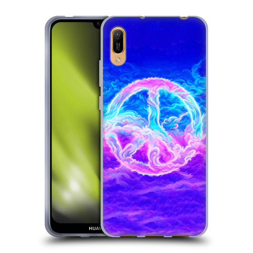 Wumples Cosmic Arts Clouded Peace Symbol Soft Gel Case for Huawei Y6 Pro (2019)