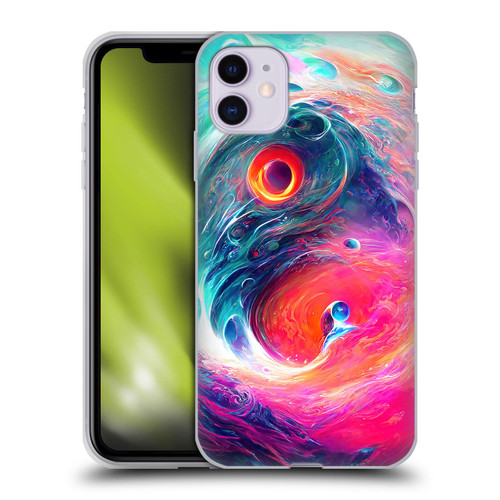 Wumples Cosmic Arts Blue And Pink Yin Yang Vortex Soft Gel Case for Apple iPhone 11