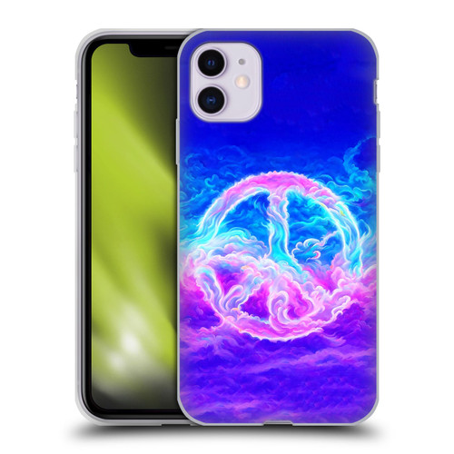 Wumples Cosmic Arts Clouded Peace Symbol Soft Gel Case for Apple iPhone 11