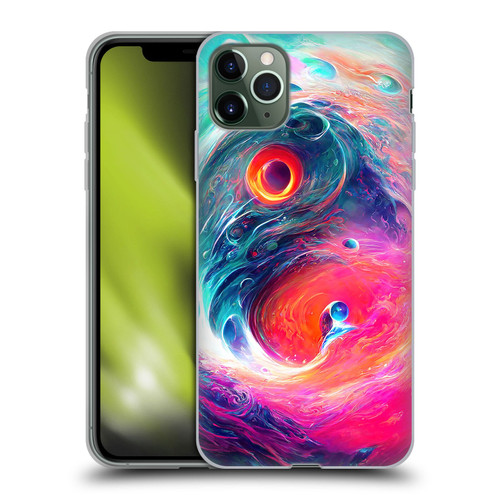 Wumples Cosmic Arts Blue And Pink Yin Yang Vortex Soft Gel Case for Apple iPhone 11 Pro Max