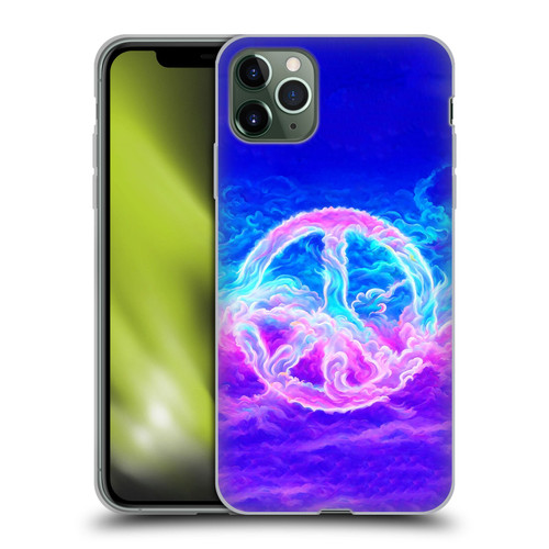 Wumples Cosmic Arts Clouded Peace Symbol Soft Gel Case for Apple iPhone 11 Pro Max