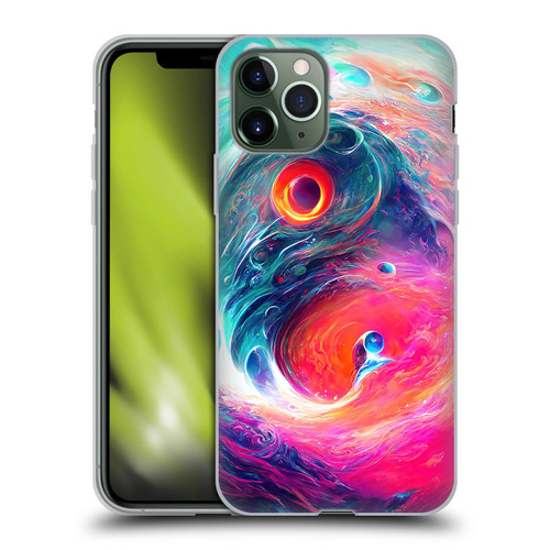 Wumples Cosmic Arts Blue And Pink Yin Yang Vortex Soft Gel Case for Apple iPhone 11 Pro