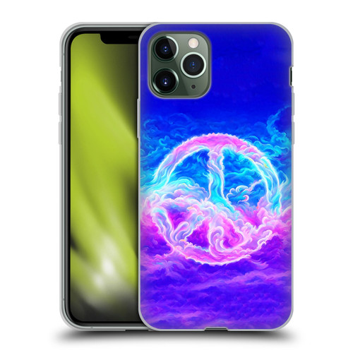 Wumples Cosmic Arts Clouded Peace Symbol Soft Gel Case for Apple iPhone 11 Pro