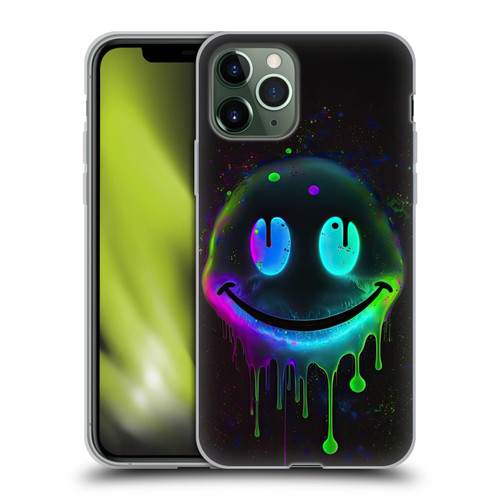 Wumples Cosmic Arts Drip Smiley Soft Gel Case for Apple iPhone 11 Pro