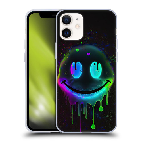 Wumples Cosmic Arts Drip Smiley Soft Gel Case for Apple iPhone 12 Mini