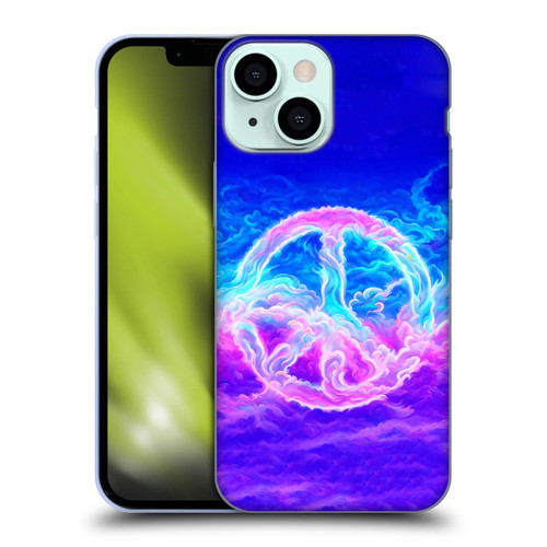 Wumples Cosmic Arts Clouded Peace Symbol Soft Gel Case for Apple iPhone 13 Mini
