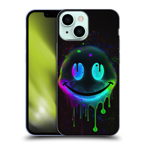 Wumples Cosmic Arts Drip Smiley Soft Gel Case for Apple iPhone 13 Mini