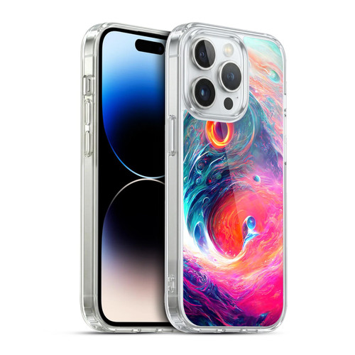 Wumples Cosmic Arts Blue And Pink Yin Yang Vortex Soft Gel Case for Apple iPhone 13 Pro & MagSafe