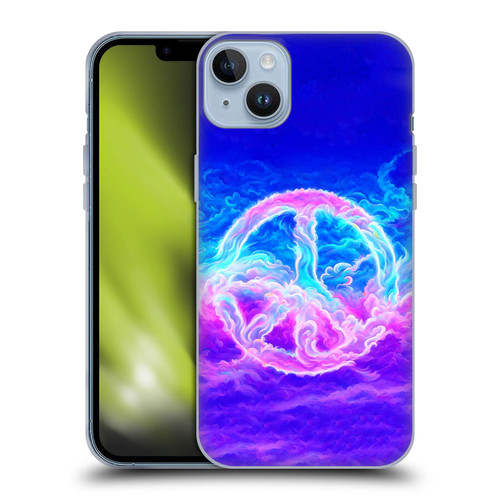 Wumples Cosmic Arts Clouded Peace Symbol Soft Gel Case for Apple iPhone 14 Plus