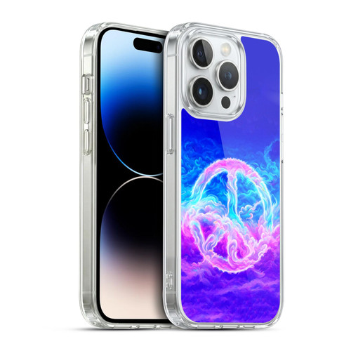 Wumples Cosmic Arts Clouded Peace Symbol Soft Gel Case for Apple iPhone 14 Pro & MagSafe