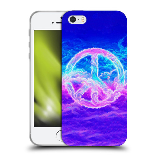 Wumples Cosmic Arts Clouded Peace Symbol Soft Gel Case for Apple iPhone 5 / 5s / iPhone SE 2016