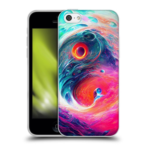 Wumples Cosmic Arts Blue And Pink Yin Yang Vortex Soft Gel Case for Apple iPhone 5c