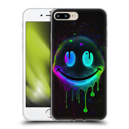 Wumples Cosmic Arts Drip Smiley Soft Gel Case for Apple iPhone 7 Plus / iPhone 8 Plus