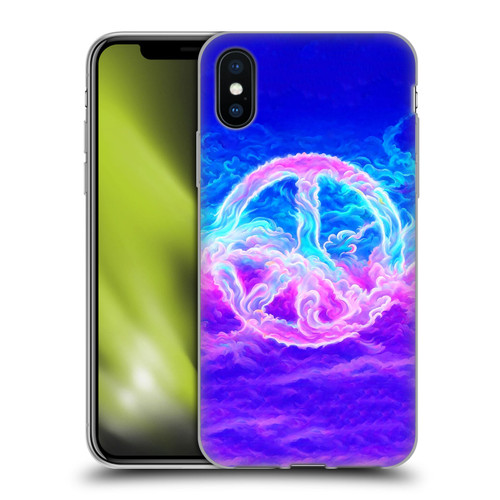 Wumples Cosmic Arts Clouded Peace Symbol Soft Gel Case for Apple iPhone X / iPhone XS