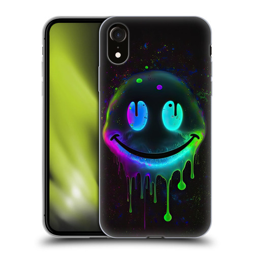 Wumples Cosmic Arts Drip Smiley Soft Gel Case for Apple iPhone XR