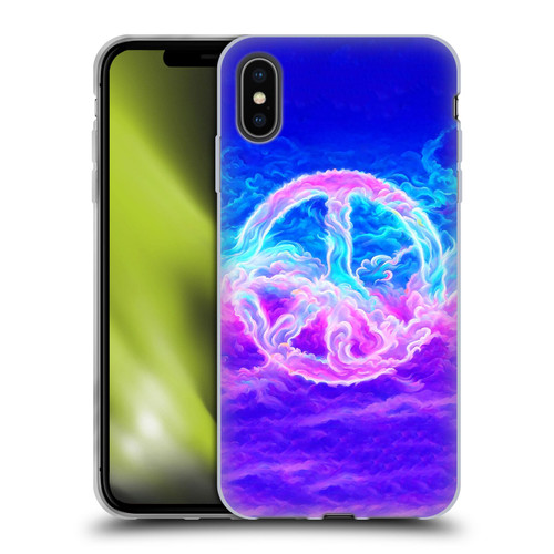 Wumples Cosmic Arts Clouded Peace Symbol Soft Gel Case for Apple iPhone XS Max