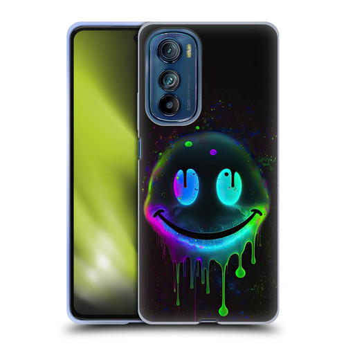 Wumples Cosmic Arts Drip Smiley Soft Gel Case for Motorola Edge 30