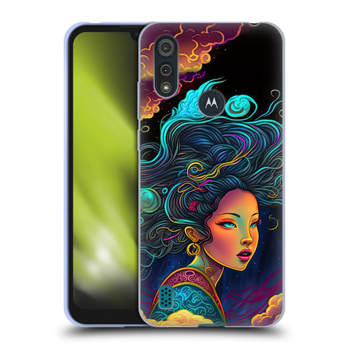 Wumples Cosmic Arts Cloud Goddess Soft Gel Case for Motorola Moto E6s (2020)