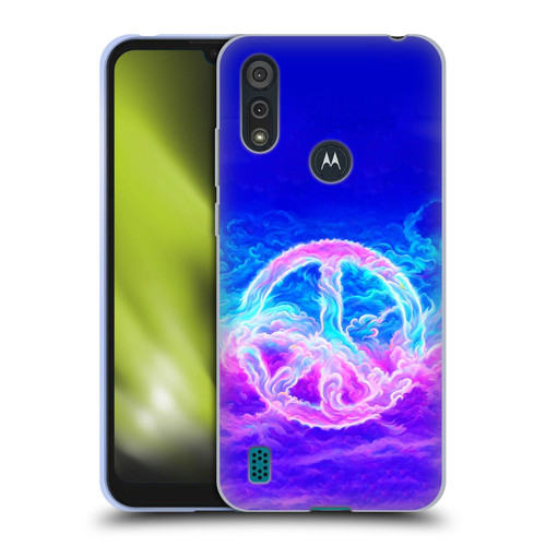 Wumples Cosmic Arts Clouded Peace Symbol Soft Gel Case for Motorola Moto E6s (2020)