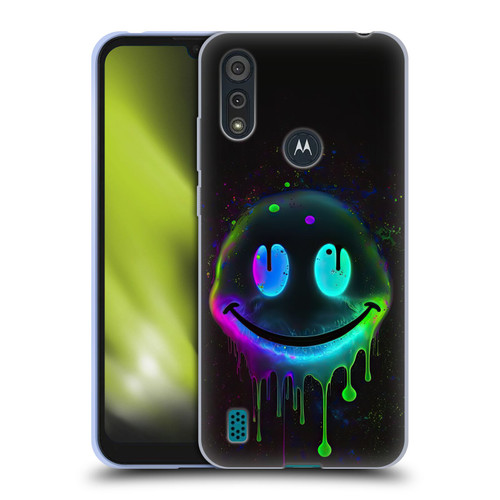 Wumples Cosmic Arts Drip Smiley Soft Gel Case for Motorola Moto E6s (2020)