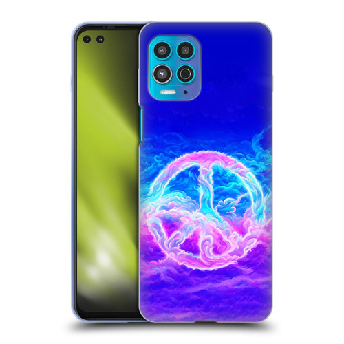 Wumples Cosmic Arts Clouded Peace Symbol Soft Gel Case for Motorola Moto G100