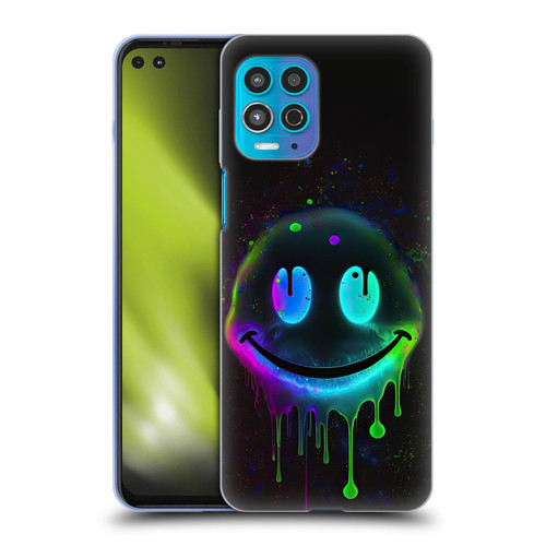 Wumples Cosmic Arts Drip Smiley Soft Gel Case for Motorola Moto G100