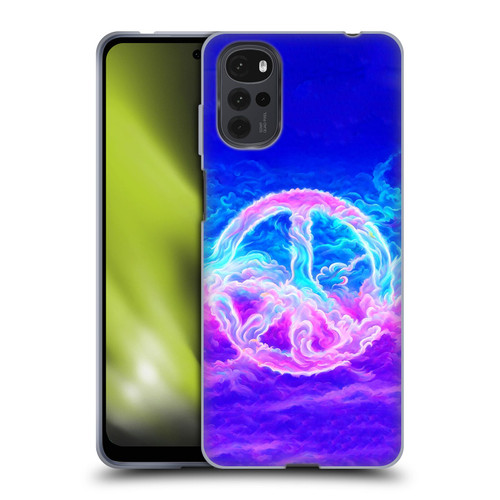 Wumples Cosmic Arts Clouded Peace Symbol Soft Gel Case for Motorola Moto G22