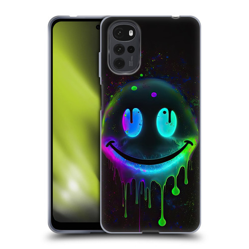 Wumples Cosmic Arts Drip Smiley Soft Gel Case for Motorola Moto G22