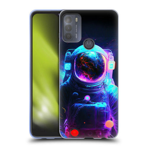 Wumples Cosmic Arts Astronaut Soft Gel Case for Motorola Moto G50