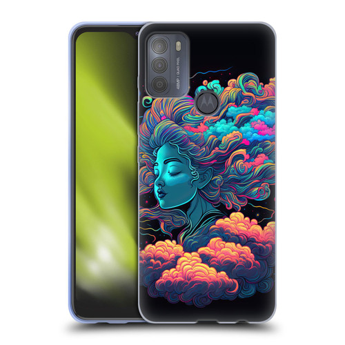 Wumples Cosmic Arts Cloud Goddess Aphrodite Soft Gel Case for Motorola Moto G50