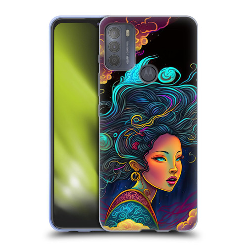 Wumples Cosmic Arts Cloud Goddess Soft Gel Case for Motorola Moto G50