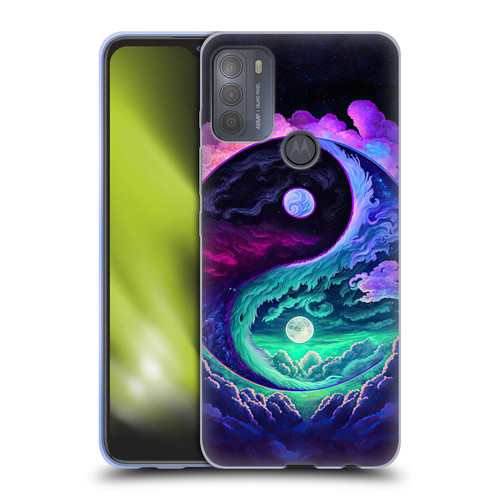 Wumples Cosmic Arts Clouded Yin Yang Soft Gel Case for Motorola Moto G50