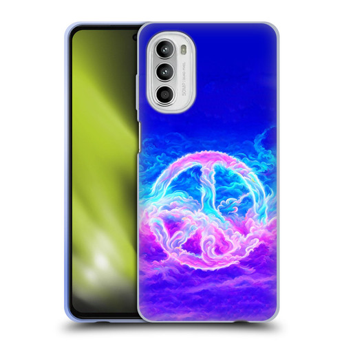 Wumples Cosmic Arts Clouded Peace Symbol Soft Gel Case for Motorola Moto G52