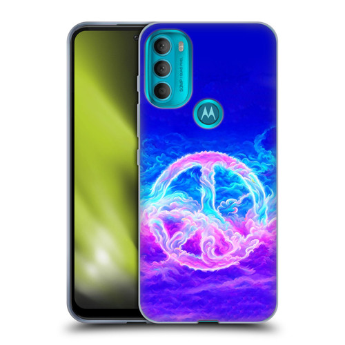 Wumples Cosmic Arts Clouded Peace Symbol Soft Gel Case for Motorola Moto G71 5G