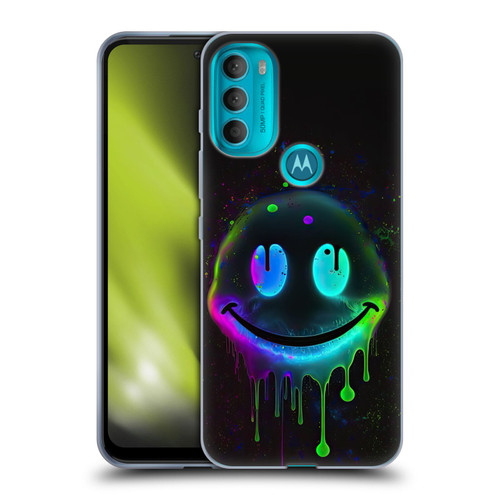 Wumples Cosmic Arts Drip Smiley Soft Gel Case for Motorola Moto G71 5G