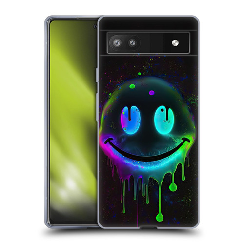 Wumples Cosmic Arts Drip Smiley Soft Gel Case for Google Pixel 6a