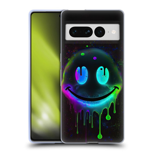 Wumples Cosmic Arts Drip Smiley Soft Gel Case for Google Pixel 7 Pro