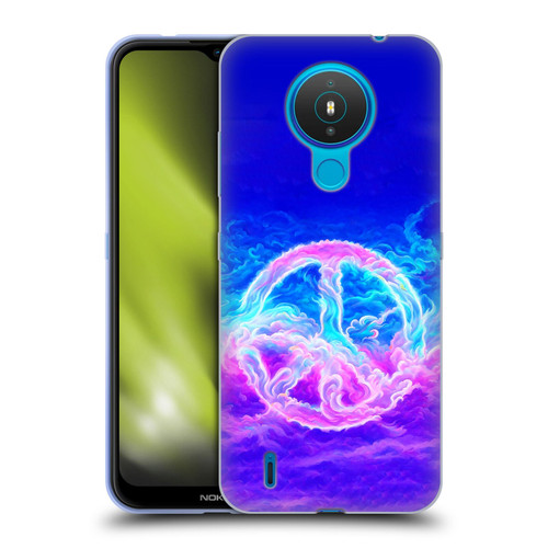 Wumples Cosmic Arts Clouded Peace Symbol Soft Gel Case for Nokia 1.4
