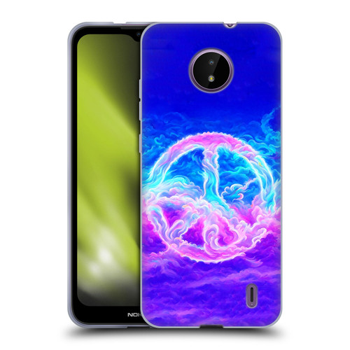 Wumples Cosmic Arts Clouded Peace Symbol Soft Gel Case for Nokia C10 / C20