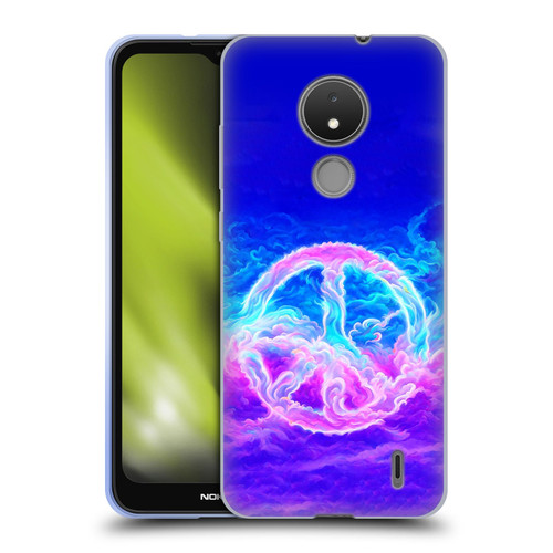 Wumples Cosmic Arts Clouded Peace Symbol Soft Gel Case for Nokia C21