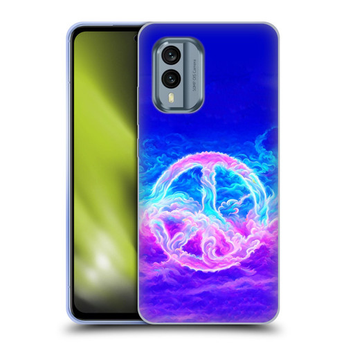 Wumples Cosmic Arts Clouded Peace Symbol Soft Gel Case for Nokia X30