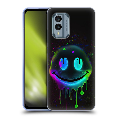 Wumples Cosmic Arts Drip Smiley Soft Gel Case for Nokia X30