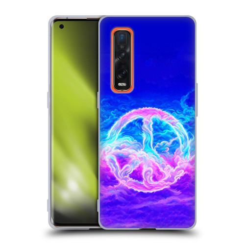Wumples Cosmic Arts Clouded Peace Symbol Soft Gel Case for OPPO Find X2 Pro 5G