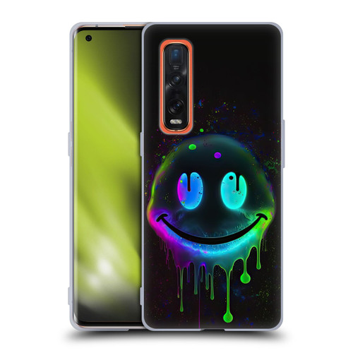Wumples Cosmic Arts Drip Smiley Soft Gel Case for OPPO Find X2 Pro 5G
