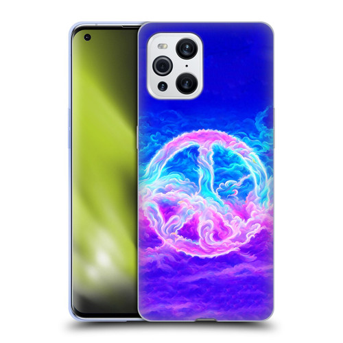 Wumples Cosmic Arts Clouded Peace Symbol Soft Gel Case for OPPO Find X3 / Pro