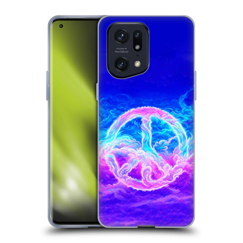 Wumples Cosmic Arts Clouded Peace Symbol Soft Gel Case for OPPO Find X5 Pro