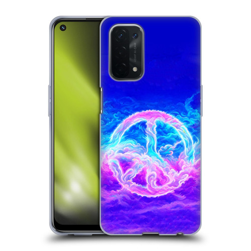 Wumples Cosmic Arts Clouded Peace Symbol Soft Gel Case for OPPO A54 5G
