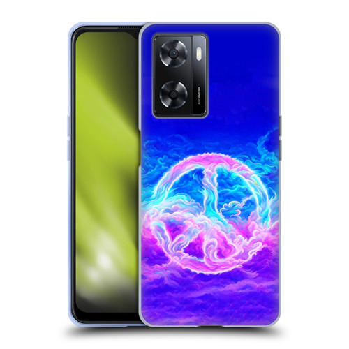 Wumples Cosmic Arts Clouded Peace Symbol Soft Gel Case for OPPO A57s