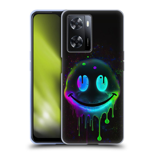 Wumples Cosmic Arts Drip Smiley Soft Gel Case for OPPO A57s